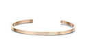 Key Moments 8KM-B00457 Steel open bangle with text you are my sunshine zirconia one-size rose colored