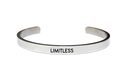 Key Moments 8KM-BM0008 Bangle with text limetless one-size silver