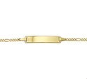 House collection Engraving bracelet Gold Figaro 5.0 mm 16 - 18 cm
