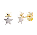 Glow 206.0453.00 Stud earrings Star yellow and white gold