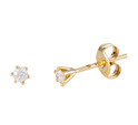 Yellow Gold Ear Studs Solitaire 0.15ct Diamond 206.2003.00