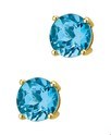 House Collection Ear Studs Topaz Yellow Gold Shiny
