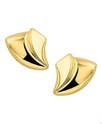 House Collection Ear Studs Yellow Gold Shiny 9 mm x 8.5 mm