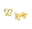 House Collection Ear Studs Butterfly Yellow Gold Shiny 5.5 mm x 6.5 mm