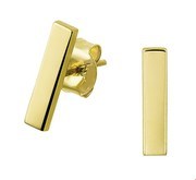 House Collection Ear Studs Bar Yellow Gold Shiny 8.5 mm x 2 mm