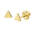 House Collection Ear Studs Triangle Yellow Gold Shiny 4.5 mm x 4.5 mm