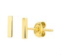 House Collection Ear Studs Bar Yellow Gold Shiny 6 mm x 1.3 mm