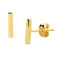 House Collection Ear Studs Bar Yellow Gold Shiny 8 mm x 1.7 mm