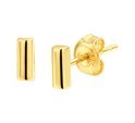 House Collection Ear Studs Bar Yellow Gold Shiny 4.5 mm x 2 mm