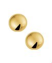 House Collection Earring Studs Semi-Convex Yellow Gold Shiny 6 mm x 6 mm