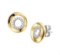 House Collection Ear Studs Diamond 0.10 Ct. Bicolor Gold Shiny