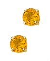 House Collection Ear Studs Citrine Yellow Gold Shiny