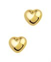 House Collection Ear Studs Heart Solid Yellow Gold Shiny 5.5 mm x 5.5 mm