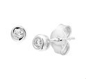 House Collection Ear Studs Diamond 0.06ct (2x0.03ct) H SI White Gold Shiny