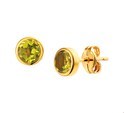 House Collection Ear Studs Peridot Yellow Gold Shiny