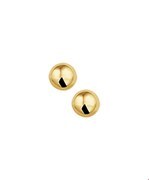 Huiscollection Ear Stud Convex Heavy Yellow Gold Shiny 3 mm x 3 mm