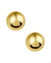 Huiscollection Ear Stud Semi-convex Yellow Gold Shiny 6 mm x 6 mm