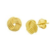 House Collection Ear Studs Button Yellow Gold Shiny 6.5 mm x 6.5 mm