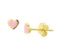 House Collection Ear Studs Heart Yellow Gold Shiny 3.5 mm x 4 mm
