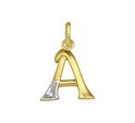 House Collection Charm Letter A Diamond 0.005 Ct. Gold
