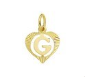 Home Collection Charm Heart Letter G Gold