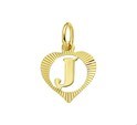 Home Collection Charm Heart Letter J Gold