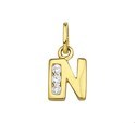 Home Collection Charm Letter N Zirconia Gold