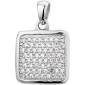 House collection Pendant silver rhodium plated Zirconia 16.5 x 14 mm