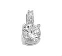 House Collection Pendant White Gold Zirconia 5,0 Mm
