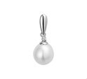 House Collection Pendant White Gold Pearl And Zirconia 14 X 8.5 Mm