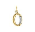 House Collection Pendant Yellow Gold Letter O Diamond 0.005 Ct.