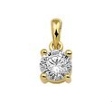 House Collection Pendant Yellow Gold Zirconia 6 Mm