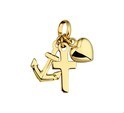Home Collection Pendant Yellow Gold Faith, Hope And Love