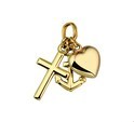 Home Collection Pendant Yellow Gold Faith, Hope And Love