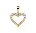 Home Collection Pendant Yellow Gold Heart Zirconia