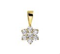 House collection Pendant yellow gold with zirconia 7 x 14 mm