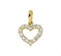 House Collection Pendant Yellow Gold Heart Zirconia 8 x 9 mm