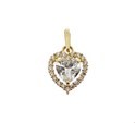 House collection Pendant Yellow gold Heart with zirconia 8 x 8.5 mm