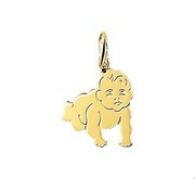 House collection Pendant yellow gold Baby 14 x 17 mm