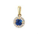 House collection Pendant yellow gold Synth. Sapphire and Zirconia 13 mm