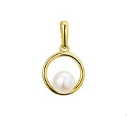 House collection Pendant yellow gold 14 krt. Pearl 14 mm high