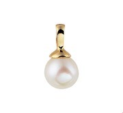 House Collection Pendant Yellow Gold 9.5 mm with Pearl of 5 mm