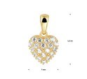 Home Collection Pendant Yellow Gold Heart Zirconia