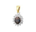 House Collection Pendant Bicolor Gold Sapphire And Diamond 0.10ct H SI