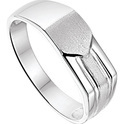 House collection Ring Transverse model Poli/mat Silver