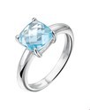 Home Collection Ring Topaz Silver Rhodium Plated