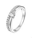Home Collection Ring Zirconia Silver Rhodium Plated