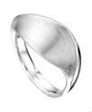 House collection Ring Poli/mat Silver Rhodium plated