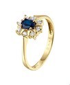 House Collection Ring Sapphire And Diamond 0.152 Ct. Yellow gold