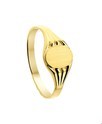 House Collection Engraving Ring Poli/matt Solid Yellow Gold